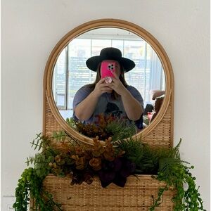 Black Soot Boater Hat - Faux Suede - Never Been Worn - Adjustable - Braid